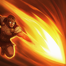 Flèche de flamme brûlante